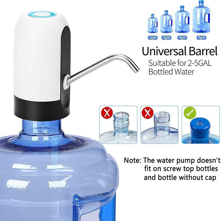 Automatic USB Water Dispenser Pump for 20 Litre Bottles – Rechargeable & Portable