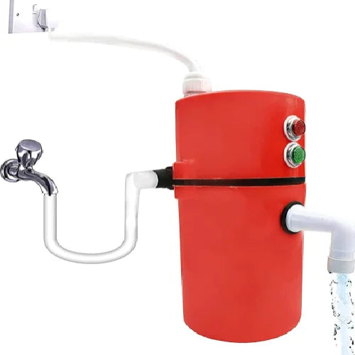 Instant Water Geyser | 1 Year Warranty | Portable Instant Water Heater | ABS Plastic Body | Auto Cut-Off | Copper Heating Element